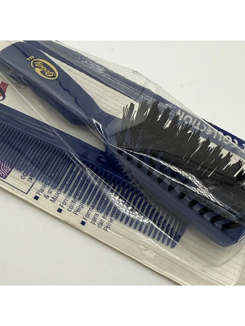 VTG Goody #25003 Brush & Comb Set Blue Goody Pocket Brush & Comb New Old Stock